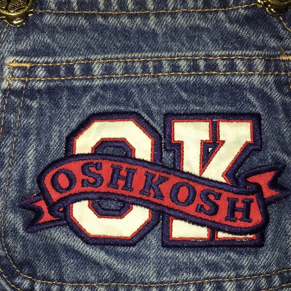 Vintage 1990's OshKosh B’Gosh Infant Denim Jean Overalls Size 12 Months - Picture 3 of 12